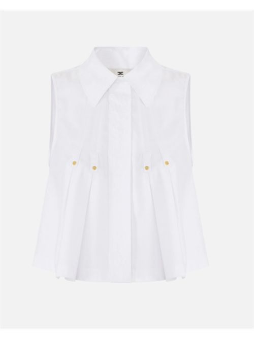 POPELINE SHIRT ELISABETTA FRANCHI | CA16362E2100 bianco